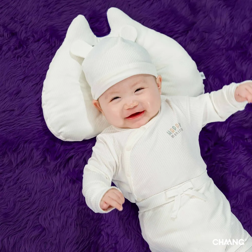 Ảnh Set 2 chiếc mũ thóp tai thú Monster cho bé sơ sinh chất liệu tăm lạnh 2