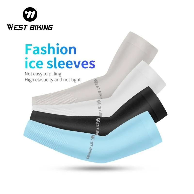 Ảnh Set 2 Găng Cánh Tay Chống Nắng WEST BIKING Bảo Vệ Khỏi Tia UV Dành Cho Người Chạy Bộ Mùa Hè 1