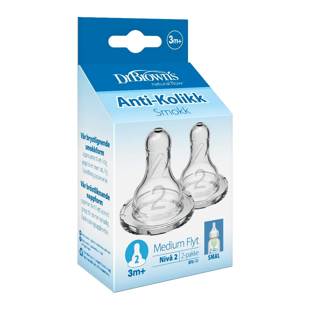 Ảnh Set 2 núm Ty Dr Brown's cổ hẹp( cổ thường) 3
