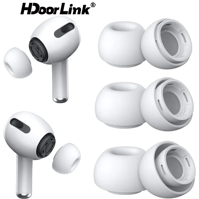 Ảnh Set 2 nút bọc tai nghe HDOORLINK bằng silicon mềm giảm tiếng ồn thích hợp cho Air-pods Pro và Air-pods Pro 2nd Generation 1
