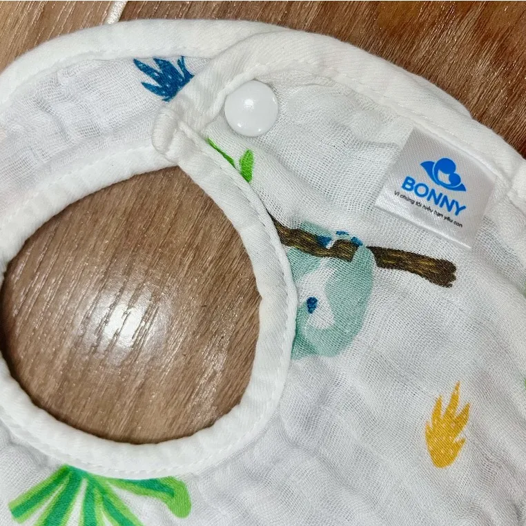 Ảnh Set 2 Yếm Chữ U BONNY cúc vai mềm mịn thấm rớt cho bé 3