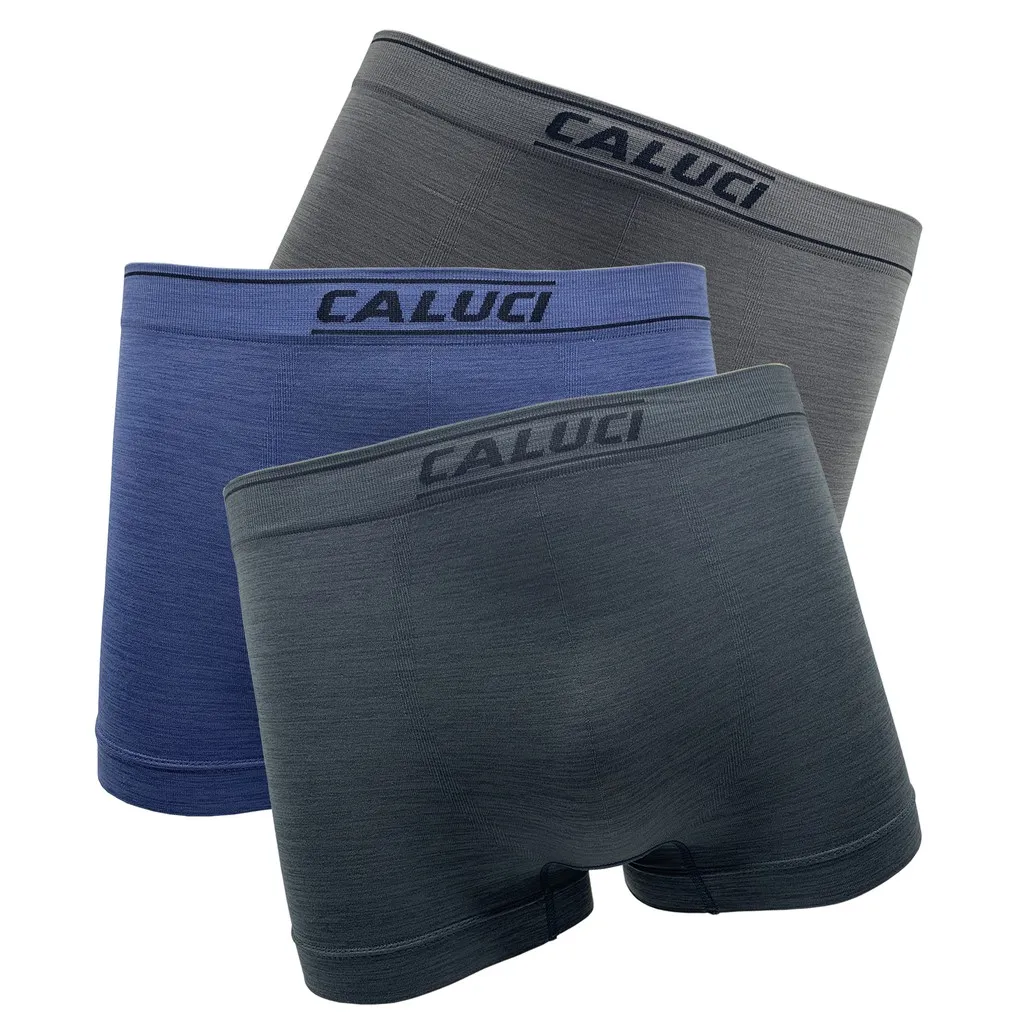 Ảnh Set 3 quần sịp đùi dệt liền cao cấp CALUCI CBX16, kiểu Boxer, thiết kế basic khỏe khoắn, vải mềm mịn, co giãn 4 chiều 2