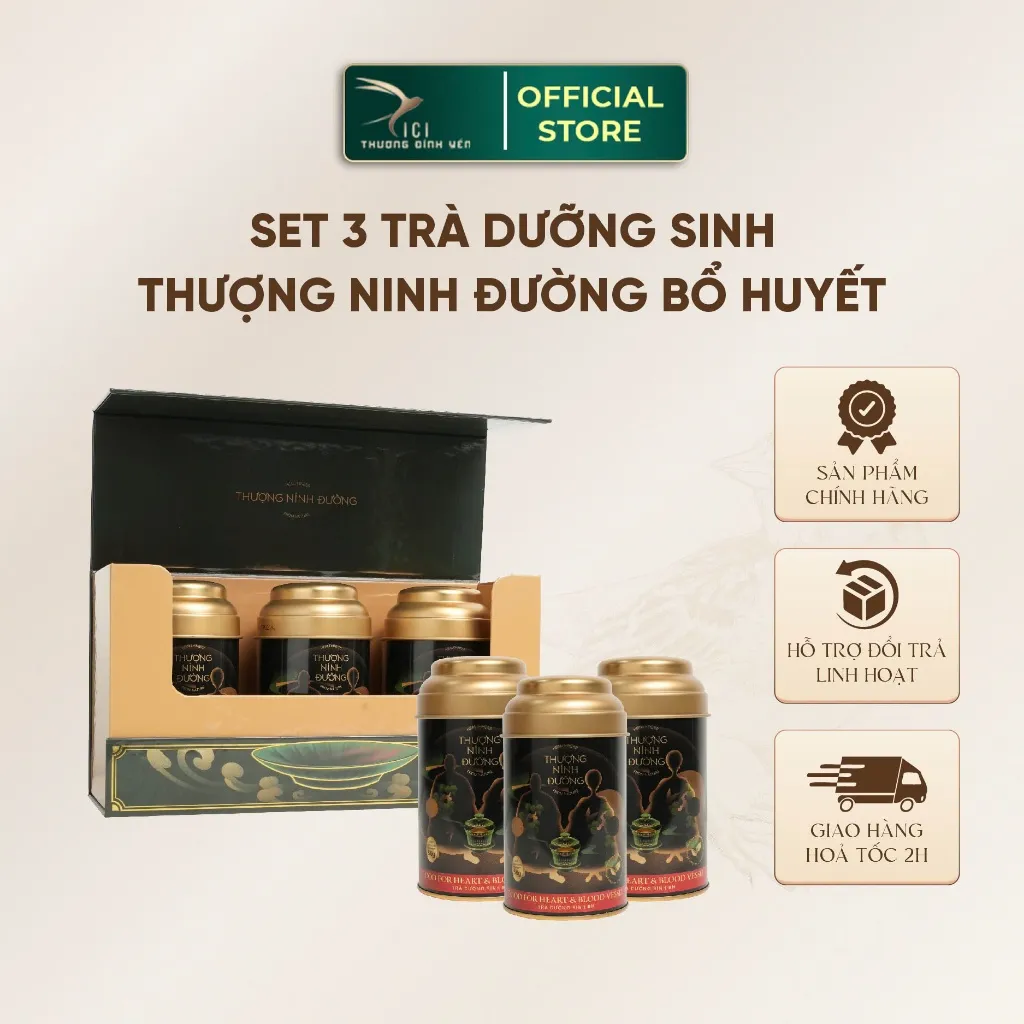 Ảnh Set 3 Trà Thảo Mộc Thiên Nhiên Dưỡng Sinh Thượng Ninh Đường Bổ Huyết 14 Vị Giúp Bổ Máu Thanh Nhiệt Đẹp Da Trà Thảo Mộc 1