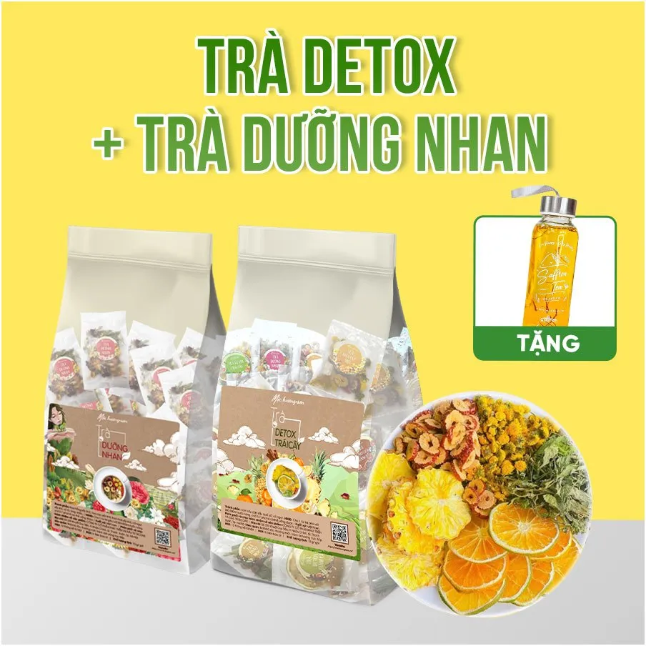 Ảnh Set 40 gói trà detox và trà dưỡng nhan mix vị giúp đẹp da, đẹp dáng 1