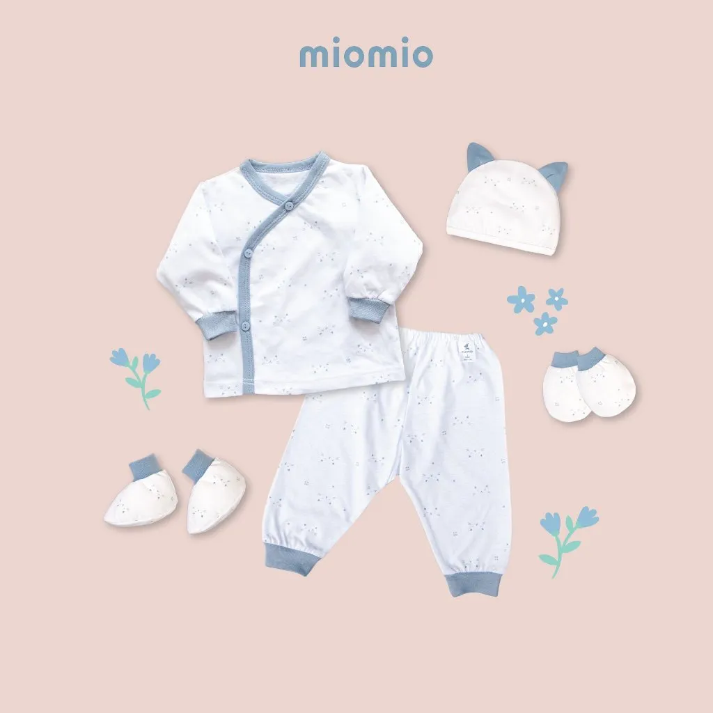 Ảnh Set 5 Món Đồ Dài Áo Cài Chéo Sơ Sinh MIOMIO - Cho Bé Trai, Bé Gái (Từ 0-3M), Vải Cotton 2