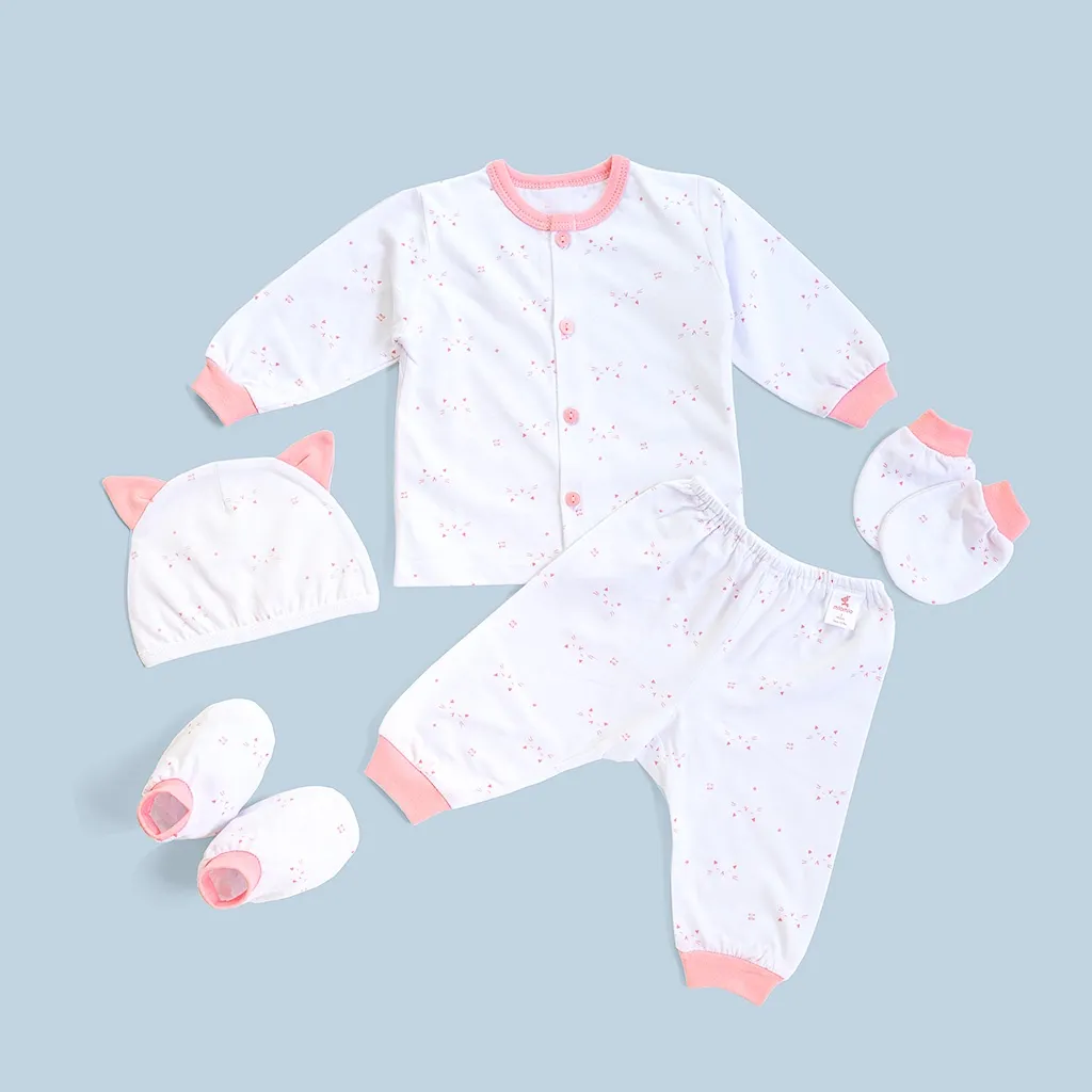 Ảnh Set 5 Món Đồ Dài Sơ Sinh MIOMIO - Cho Bé Trai, Bé Gái (Từ 0-3M), Vải Cotton 4