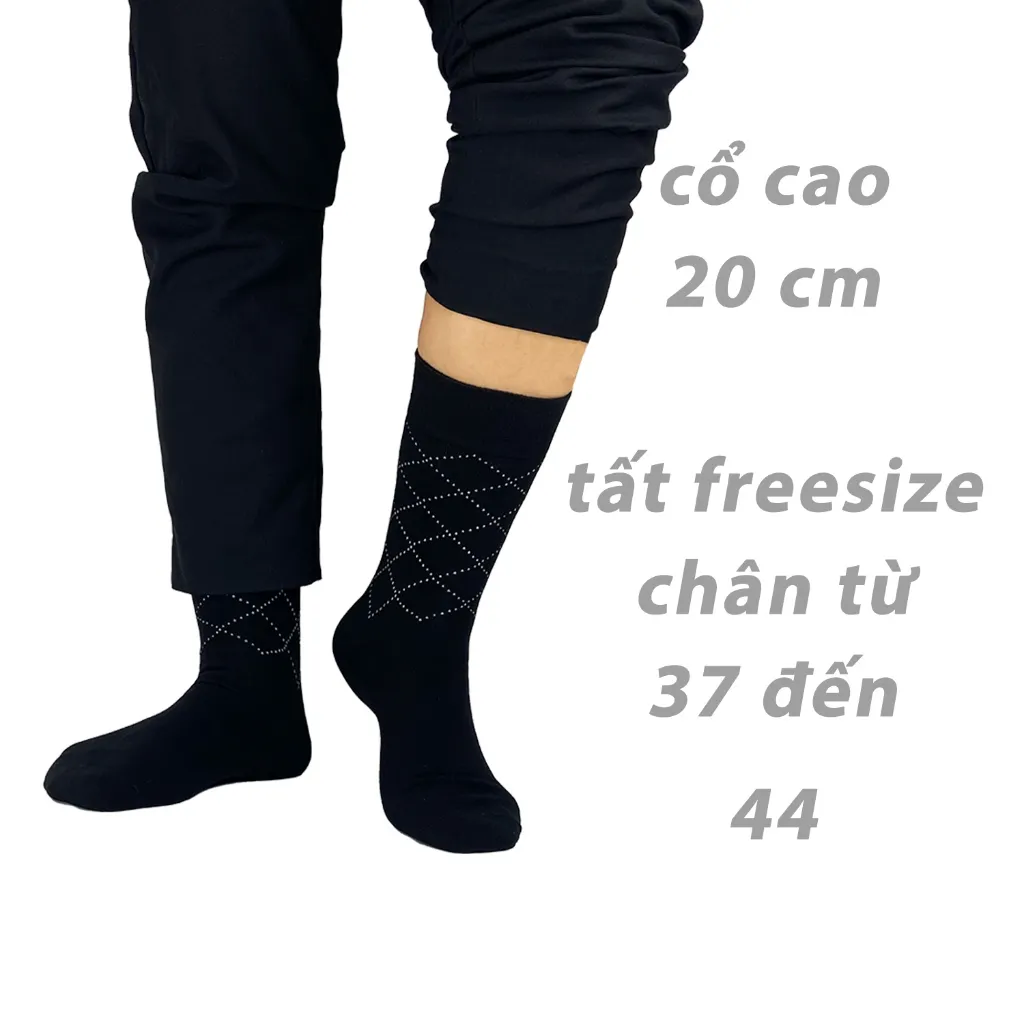 Ảnh Set 5 đôi tất mang giày tây nam cổ cao RANO sợi cotton cao cấp thấm hút mồ hôi khử mùi Mix5_1 4