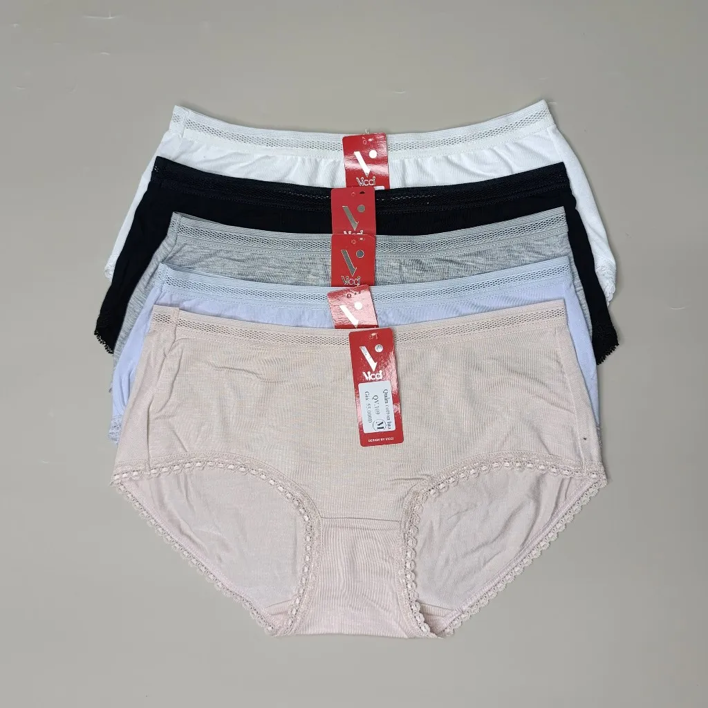 Ảnh Set 5 quần lót nữ cotton lụa Vicci 109 mềm mại, êm ái, thấm hút mồ hôi, kháng khuẩn khử mùi 3