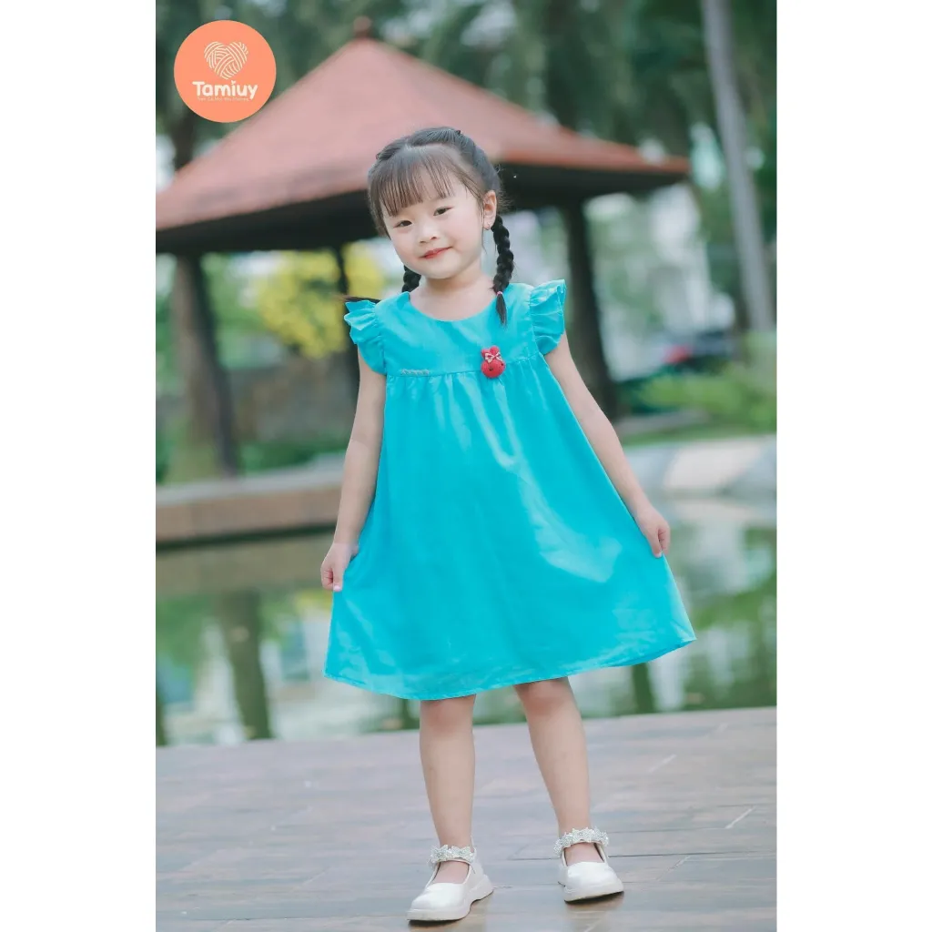 Ảnh Set Đầm Bé Gái Tamiuy  Đính Thú, Phối Quần Đùi Phồng Phong Cách Hè (1-10T) 3