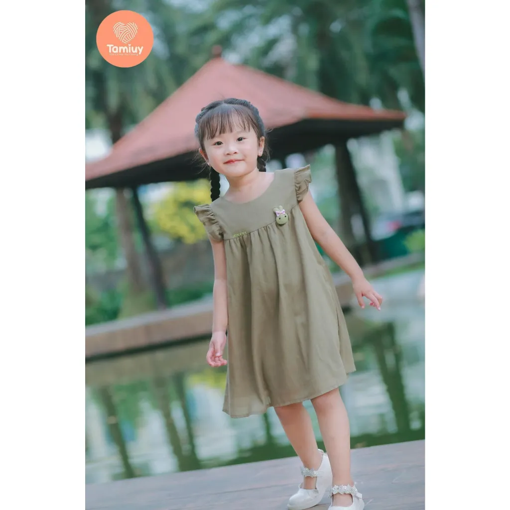 Ảnh Set Đầm Bé Gái Tamiuy  Đính Thú, Phối Quần Đùi Phồng Phong Cách Hè (1-10T) 4