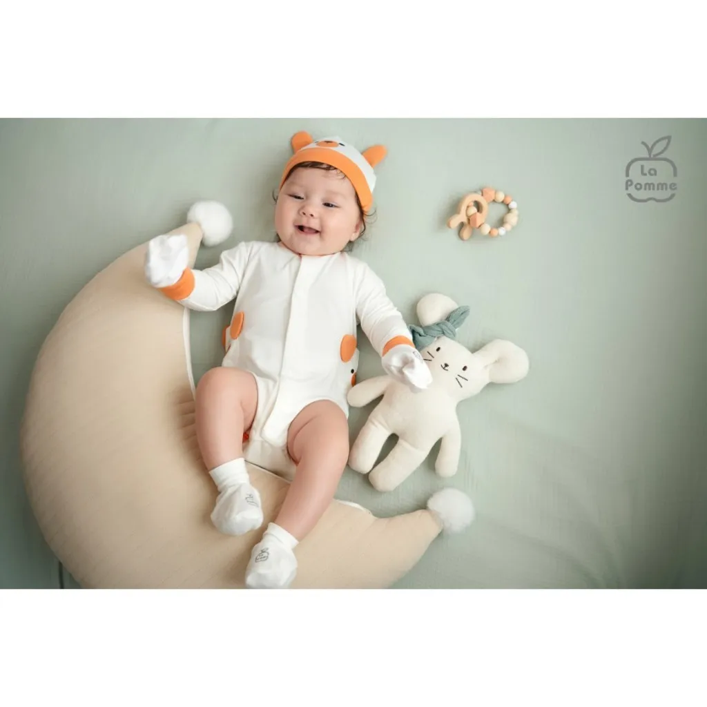 Ảnh Set bao tay bao chân sơ sinh La Pomme mềm mịn 1