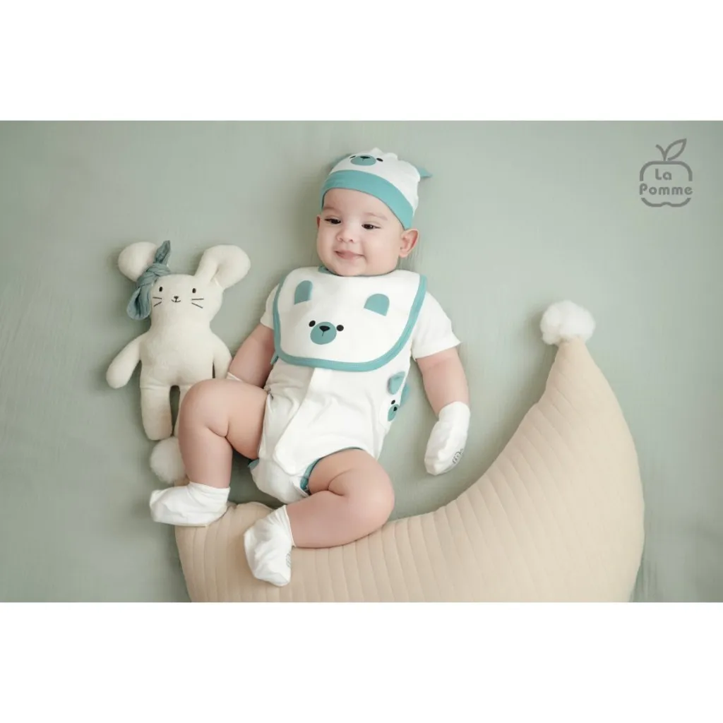 Ảnh Set bao tay bao chân sơ sinh La Pomme mềm mịn 2