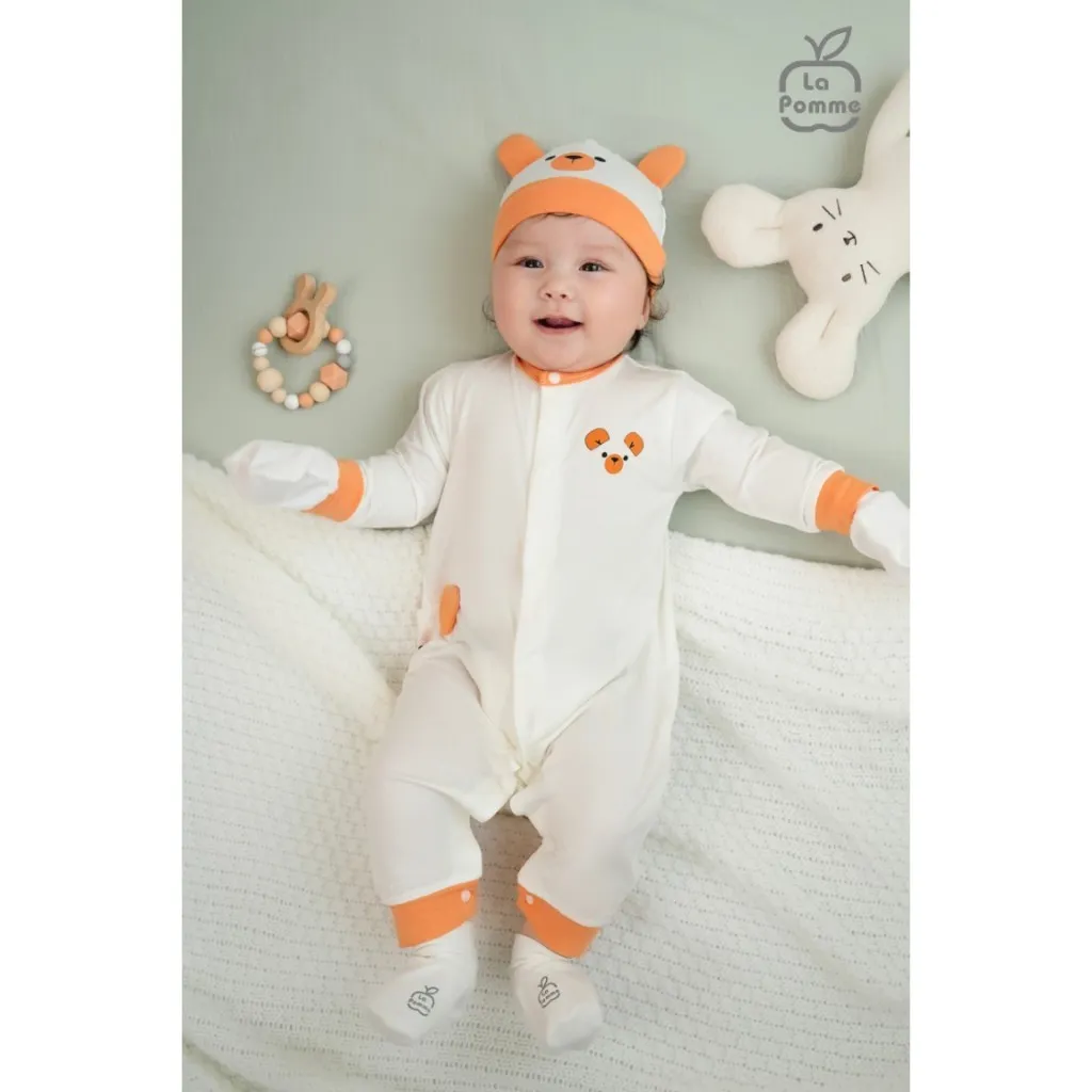 Ảnh Set bao tay bao chân sơ sinh La Pomme mềm mịn 3