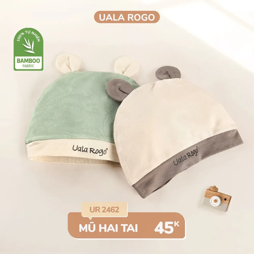 Ảnh Set bao tay chân mũ sơ sinh cho bé Ualarogo 0-6 tháng vải sợi tre thoáng mát thấm hút co giãn 2462 3