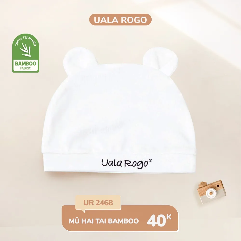 Ảnh Set bao tay chân mũ sơ sinh cho bé Ualarogo 0-6 tháng vải sợi tre thoáng mát thấm hút co giãn 2462 4