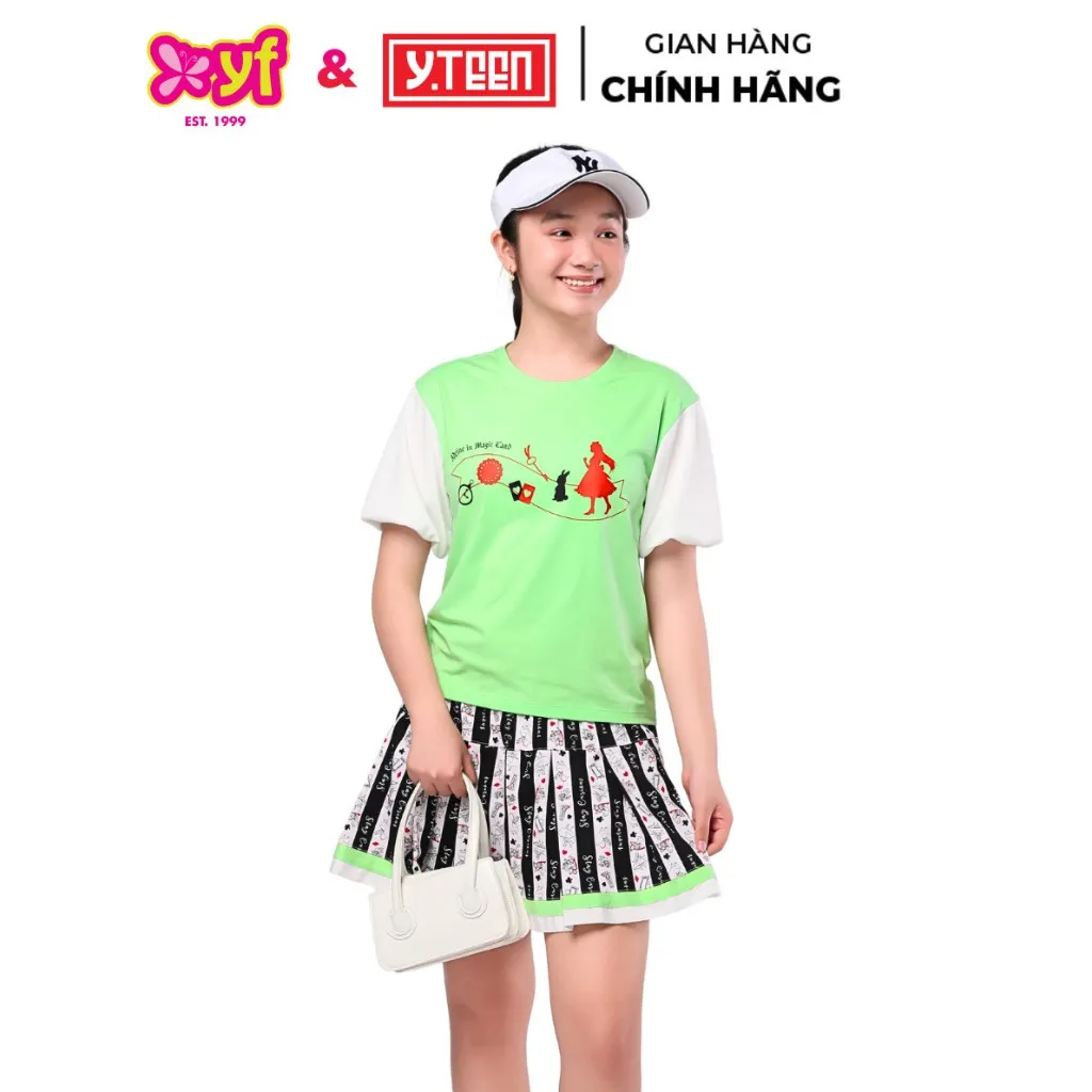 Ảnh Set bộ áo váy tay phồng Nhãn hàng: YF  - TAX011-4 2