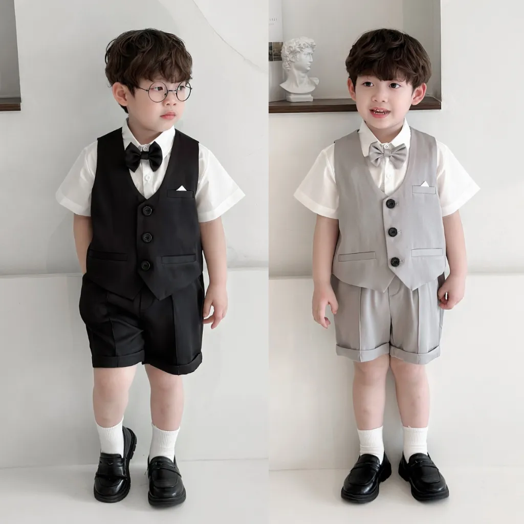 Đánh Giá Set Bộ Gile Bé Trai Fbaby: Đồ Công Tử Dự Tiệc Phong Cách Hàn Quốc Cao Cấp