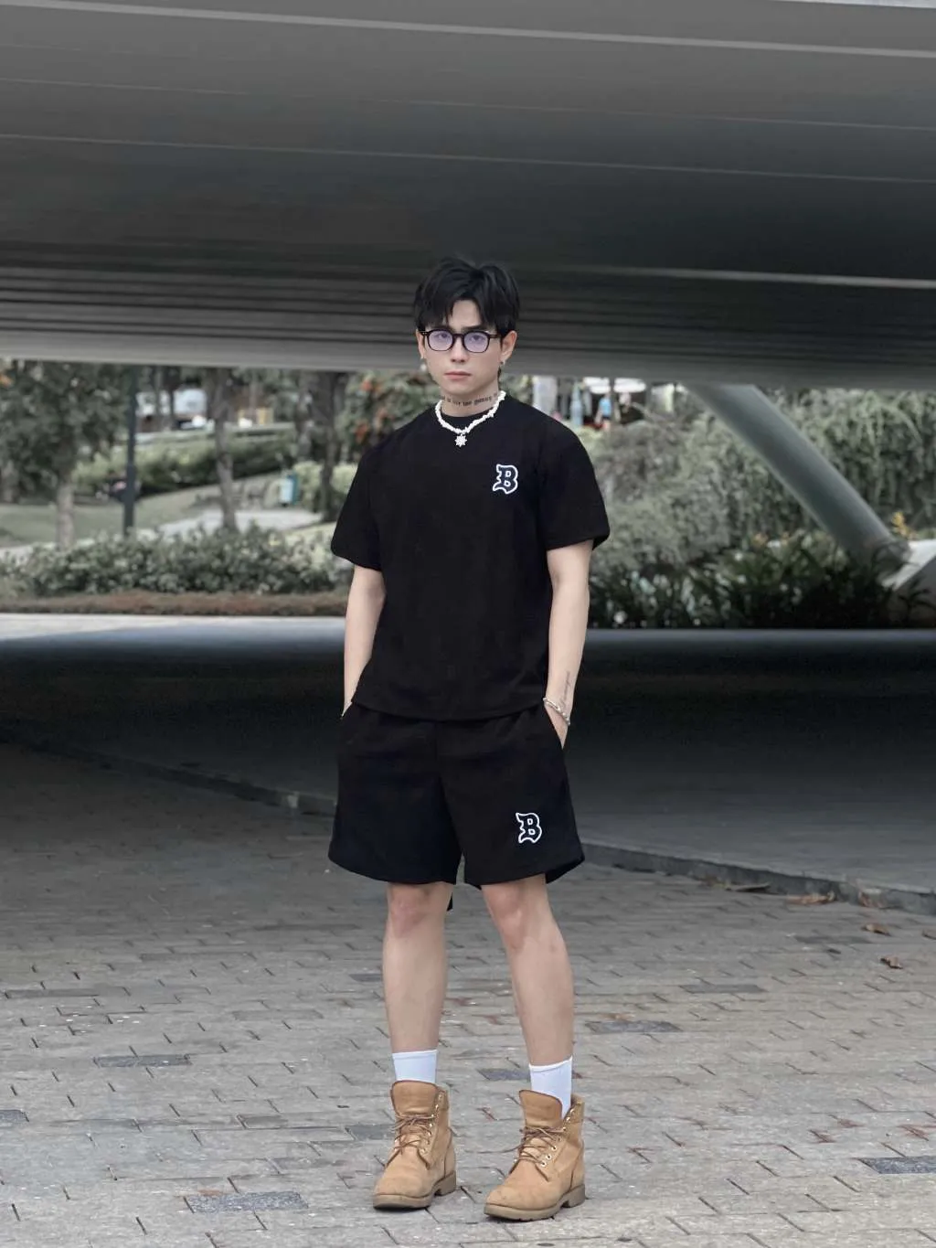 Ảnh Set bộ quần áo nam mùa hè The Bad God Black B 2