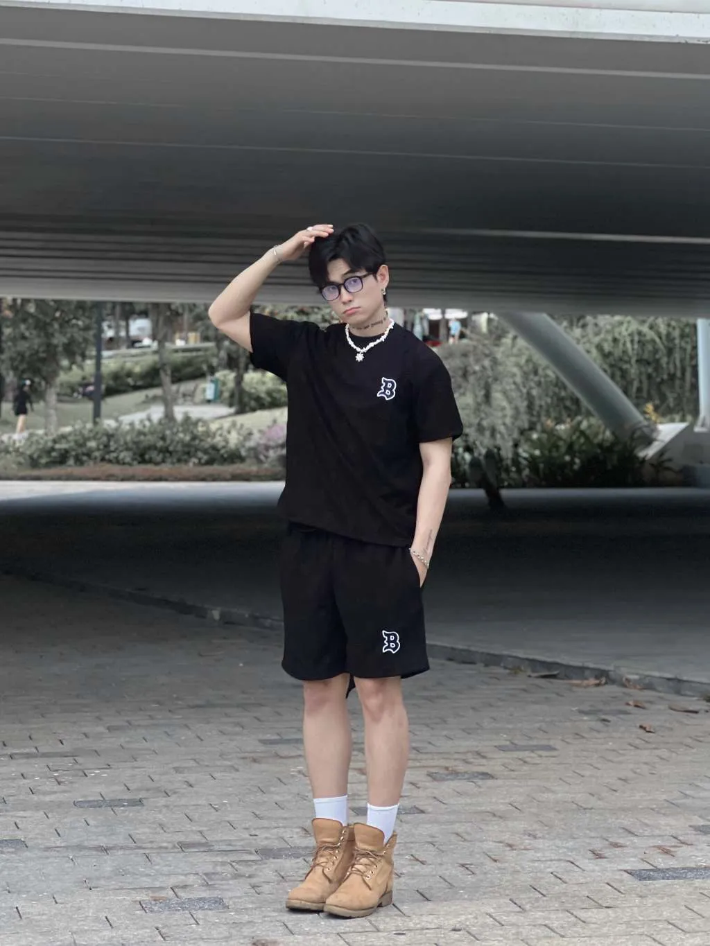 Ảnh Set bộ quần áo nam mùa hè The Bad God Black B 3