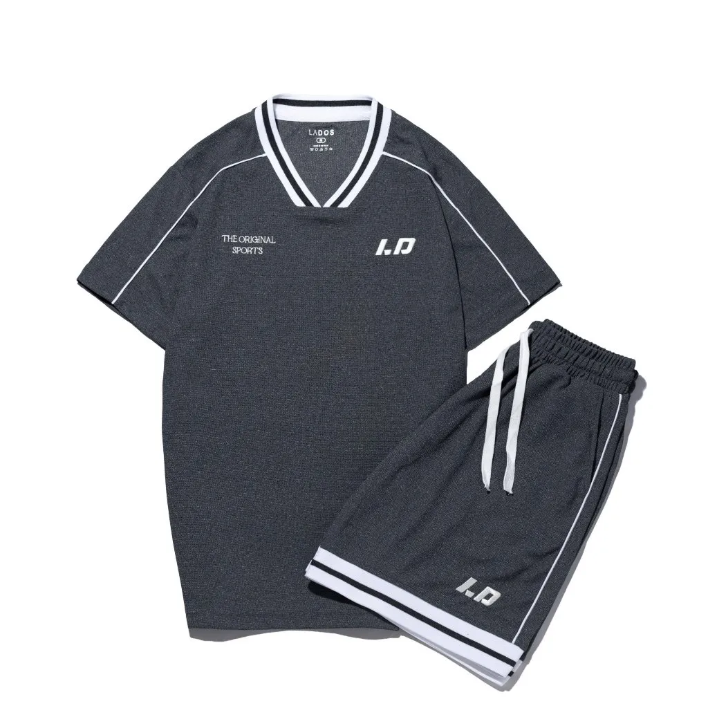 Ảnh Set bộ thể thao LADOS-7138 áo cổ tim 9177 quần phối bo 4137 vải tổ ong nhí phong cách trẻ trung năng động 4