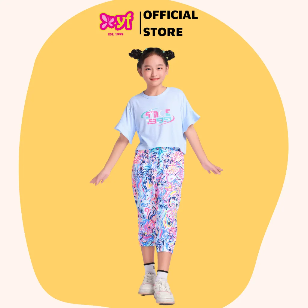 Ảnh Set bộ thun cho bé gái YF YAX034-3 - Màu quần ngẫu nhiên 2