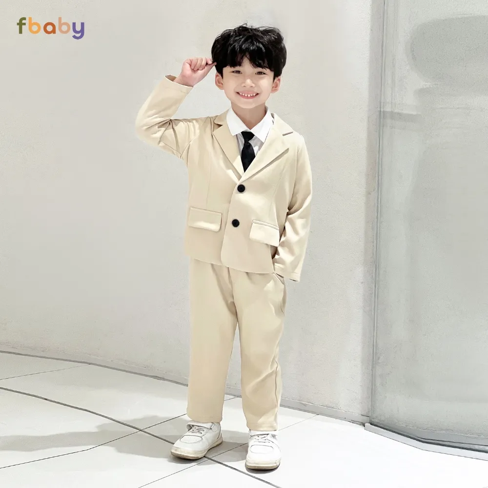 Ảnh Set Bộ Vest Bé Trai Fbaby Kèm Áo Sơ Mi, Cavat Hàn Quốc Cao Cấp Phong Cách Mặc Sự Kiện Dự Tiệc Đi Chơi Lịch Sự 3