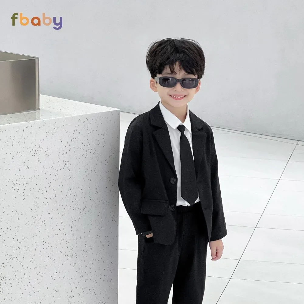 Ảnh Set Bộ Vest Bé Trai Fbaby Kèm Áo Sơ Mi, Cavat Hàn Quốc Cao Cấp Phong Cách Mặc Sự Kiện Dự Tiệc Đi Chơi Lịch Sự 4