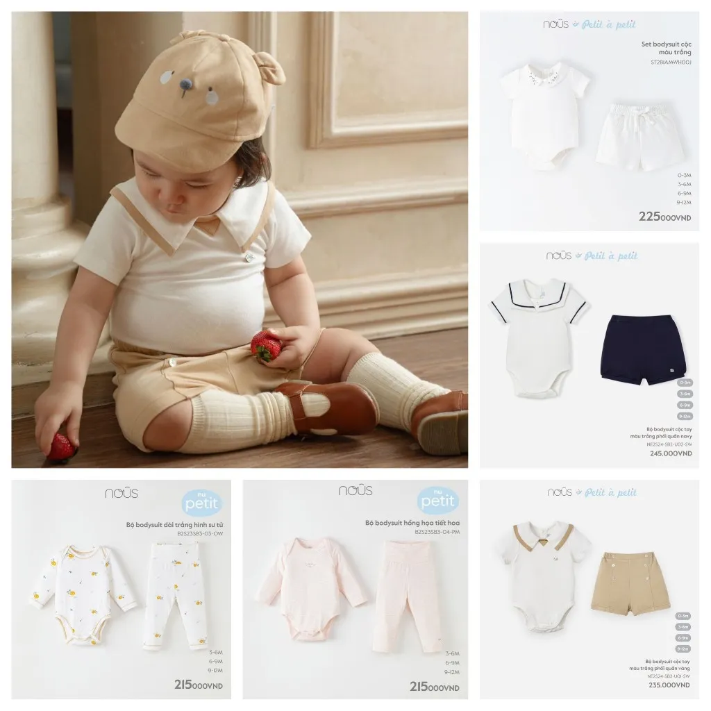 Ảnh Set body và quần Nous ( 0-12 tháng ) - Form bé 1