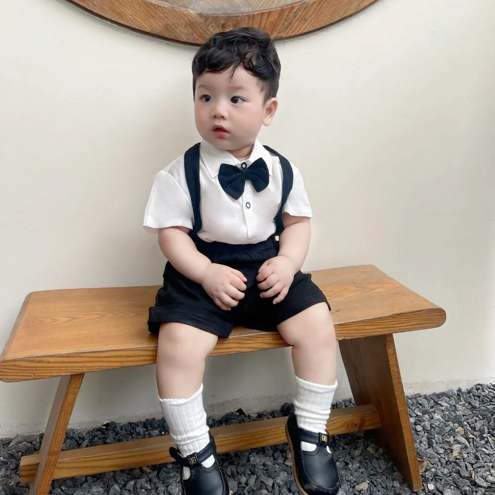 Ảnh Set Công Tử Thôi Nôi Fbaby Đi Chơi Dự Tiệc  Aó Chất Liệu Thô Đũi Phối Quần Kaki Cho Bé Trai 6-17kg 1