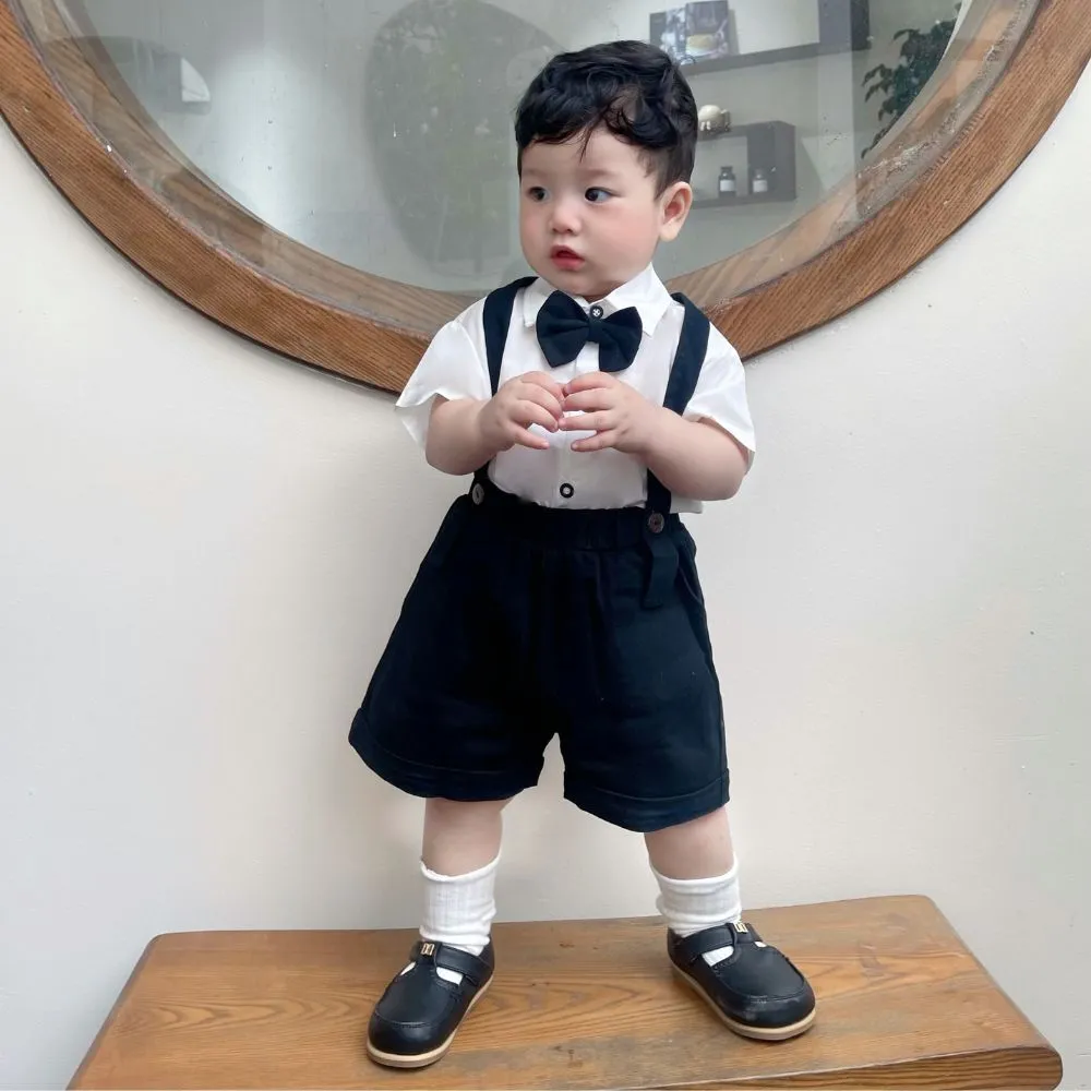 Ảnh Set Công Tử Thôi Nôi Fbaby Đi Chơi Dự Tiệc  Aó Chất Liệu Thô Đũi Phối Quần Kaki Cho Bé Trai 6-17kg 2