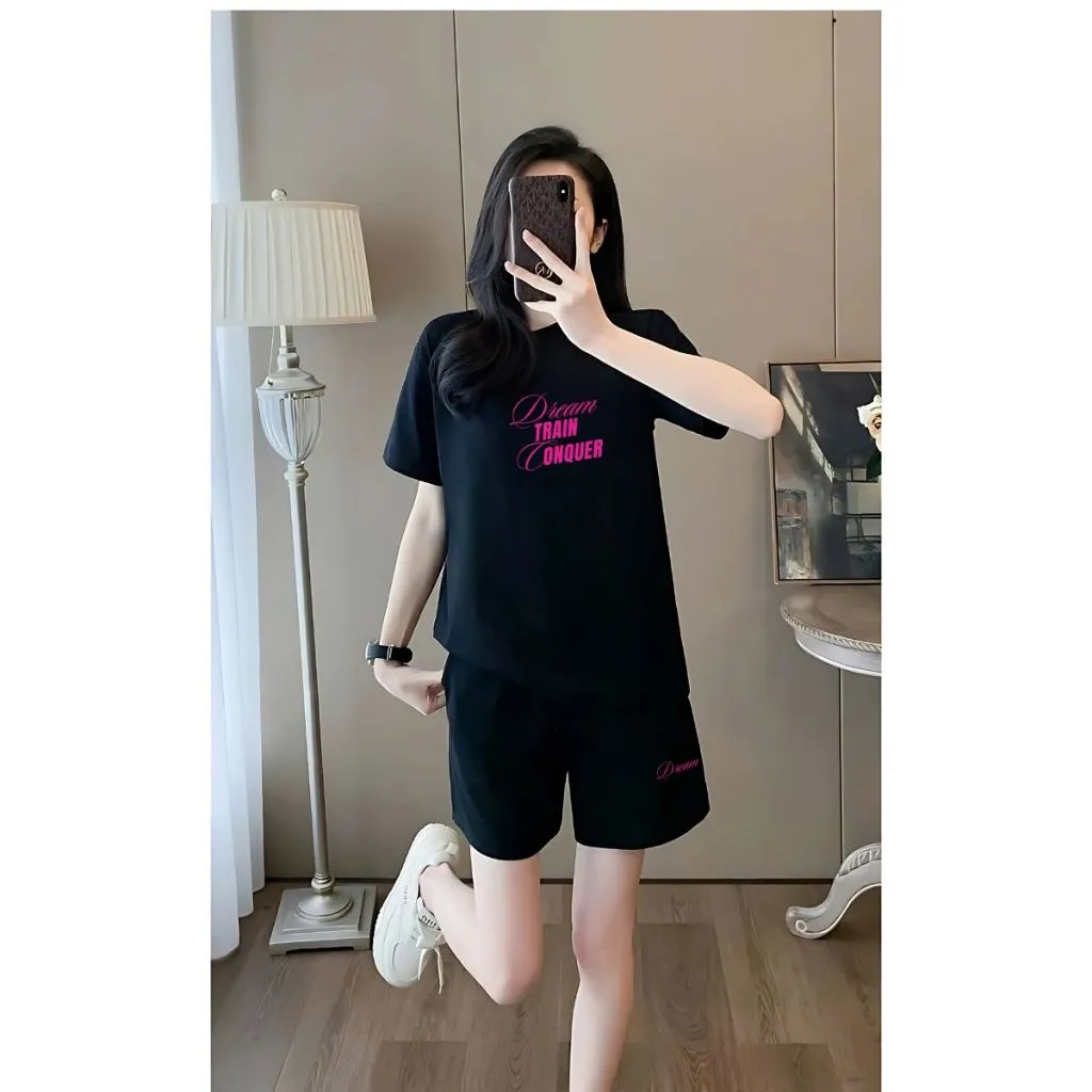 Ảnh Set đồ nữ mùa hè - Đồ bộ nữ thời trang (áo phông + quần đùi cotton) - LOZA G0287 1