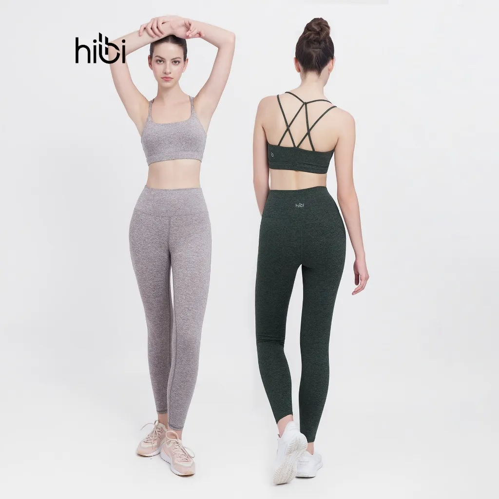 Ảnh Set Đồ Tập Yoga Gym Hibi Sports H132 Kiểu Bra 4 Dây Đan, Kèm Mút Ngực 1