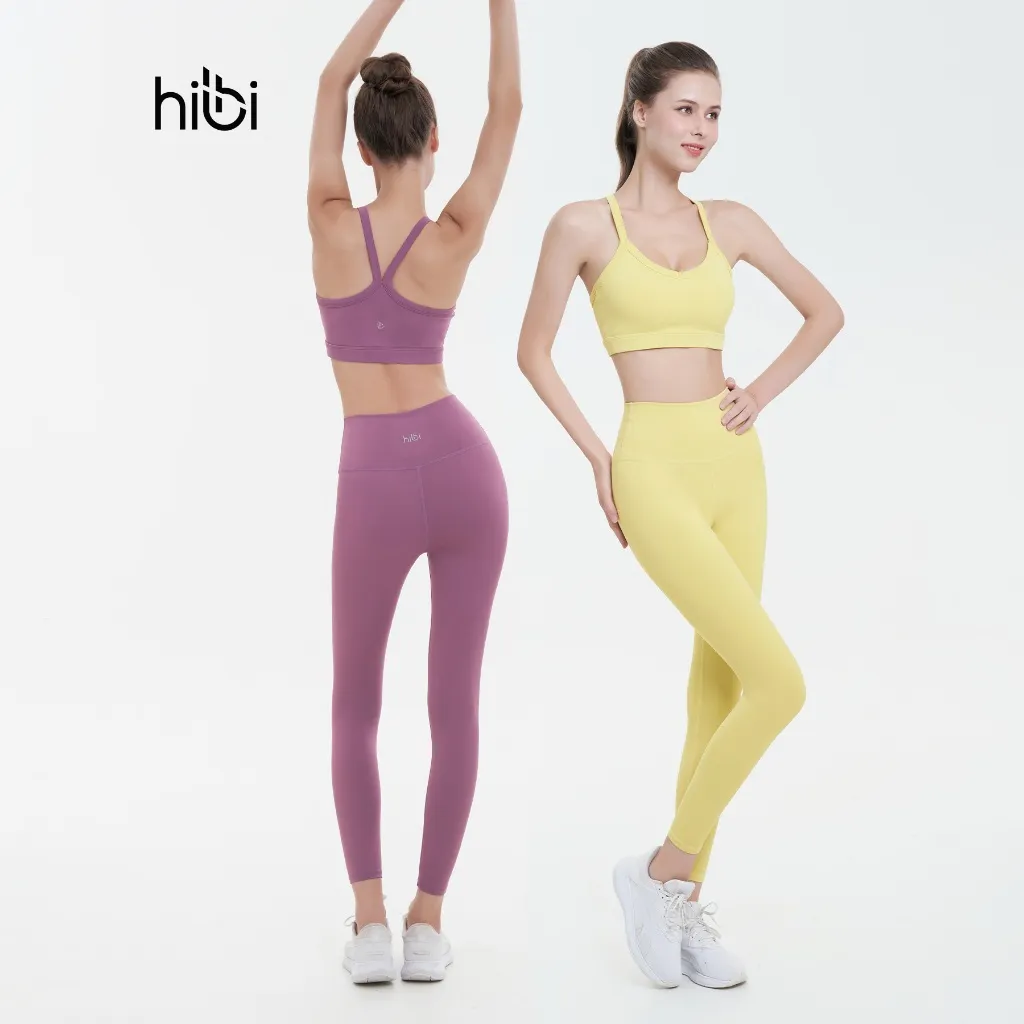 Ảnh Set Đồ Tập Yoga Gym Hibi Sports H180 Kiểu 2 Dây Ba Lỗ Cổ Tim, Kèm Mút Ngực 1