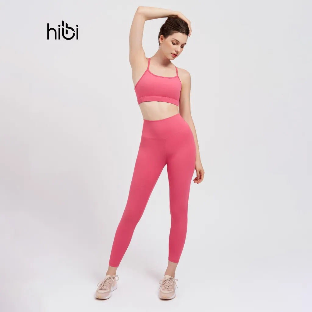 Ảnh Set đồ tập Yoga Gym Hibi Sports H172 Kiểu 2 dây đan nơ, kèm mút ngực 2