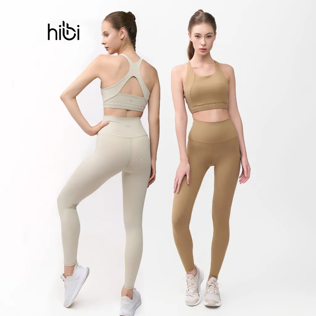 Ảnh Set Đồ Tập Yoga Luxury Hibi Sports H138, Áo Bra Khoét Lưng Tam Giác, Kèm Mút Ngực 1