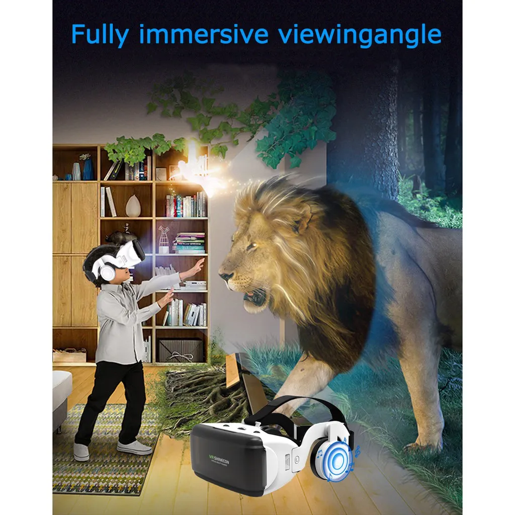 Ảnh Set kính thực tế ảo hỗ trợ VR 3D EVEBOT đeo đầu kích thước 7 inch 3