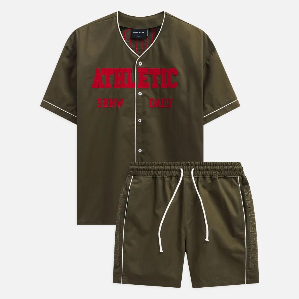 Ảnh Set Nam Shirt Short Athletic Daily, Chất Vải Kaki Thoải Mái, SB0049, SOMEHOW 1