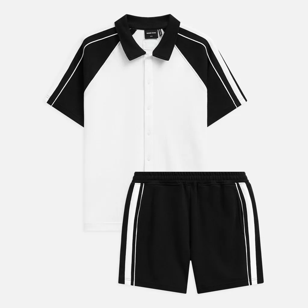 Ảnh Set Nam Shirt Short Raglan Grand Line, Chất Vải Double Face Thoải Mái, SB0047, SOMEHOW 2