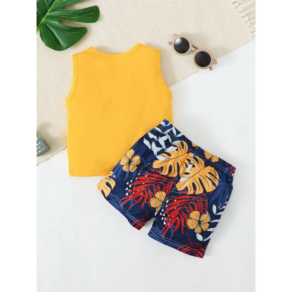 Ảnh Set đồ 2 món MIKRDOO gồm áo ba lỗ + quần ngắn thời trang mùa hè cho bé trai 0-2 tuổi 4