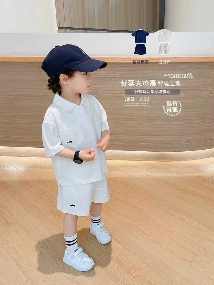Ảnh Set Đồ Bé Trai Áo Thun Polo bộ quần áo cho bé trai phong cách hàn quốc siêu đẹp Vải Cotton co giãn thoáng mát BT05.1 1
