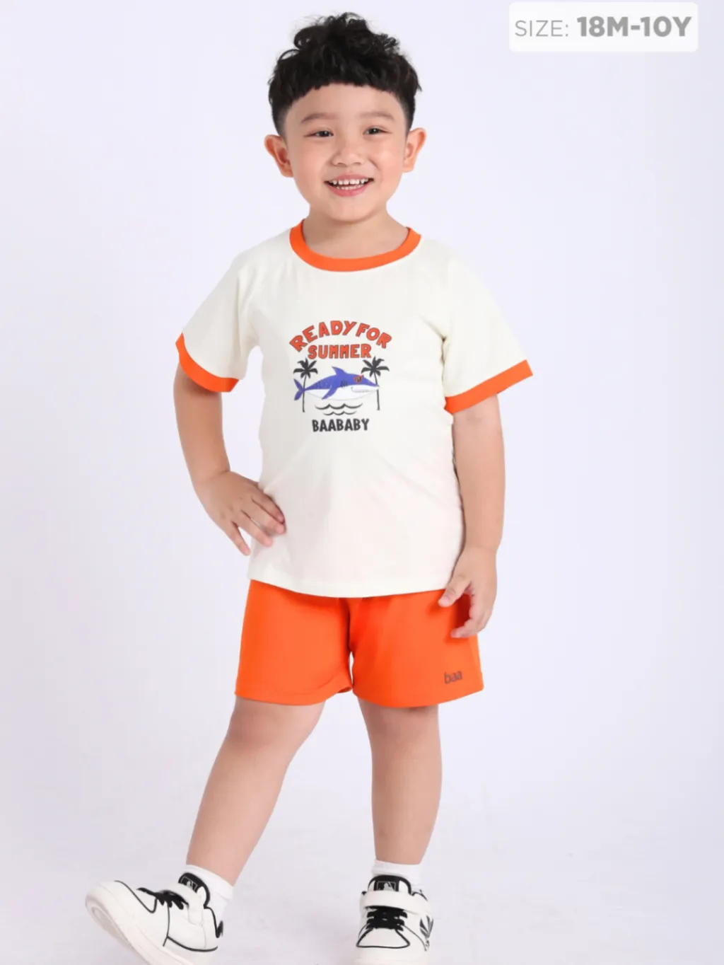 Ảnh Set Đồ Bộ Bé Trai Cộc Tay Mềm Mịn, Thoáng Mát (1-10 tuổi) Baababy -DB04N 1