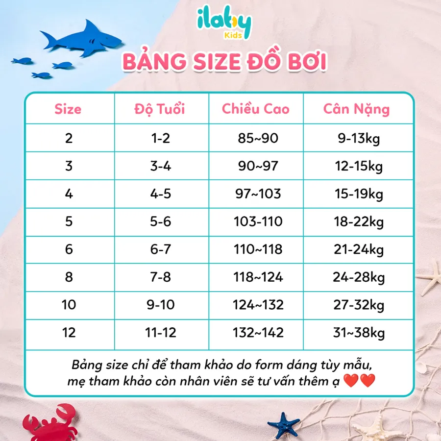 Ảnh Set đồ bơi bé gái ILABY đồ bơi bé gái gồm áo dài tay kèm chân váy chất liệu thun lạnh [3479] 2