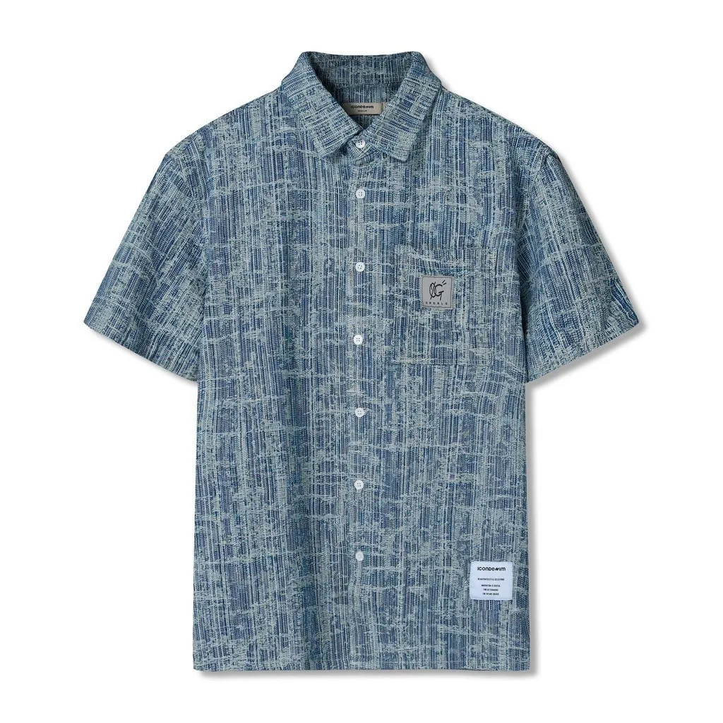 Ảnh Set Đồ Jacquard Jean Nam Tay Ngắn Form Regular SEID0075 1