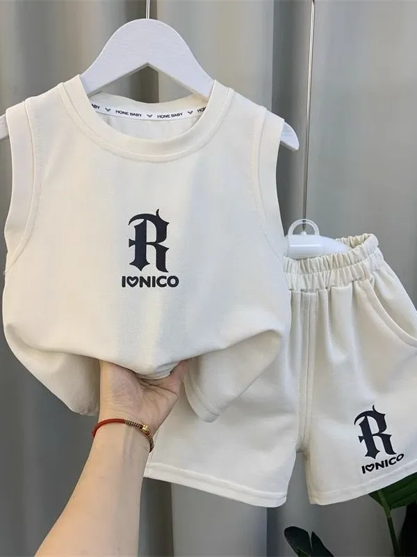 Ảnh Sét đồ sát nách bé trai mùa hè,chất cotton vải chính phẩm thoáng mát,thấm hút mồ hôi,hàng qc cho bé Babimama B04.3 2