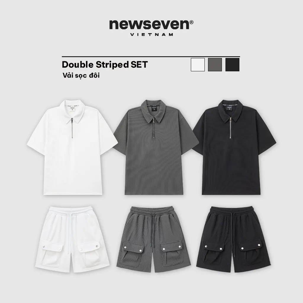Ảnh Set Polo NEWSEVEN Double Striped SET.340 1