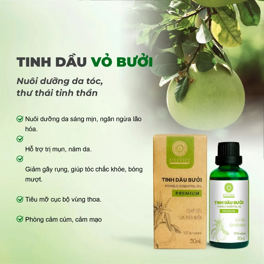 Ảnh Set quà tặng phụ nữ "Phú Quý" - Dầu dừa ép lạnh, Tinh dầu bưởi Đất Việt, Lược gỗ đàn hương massage 4