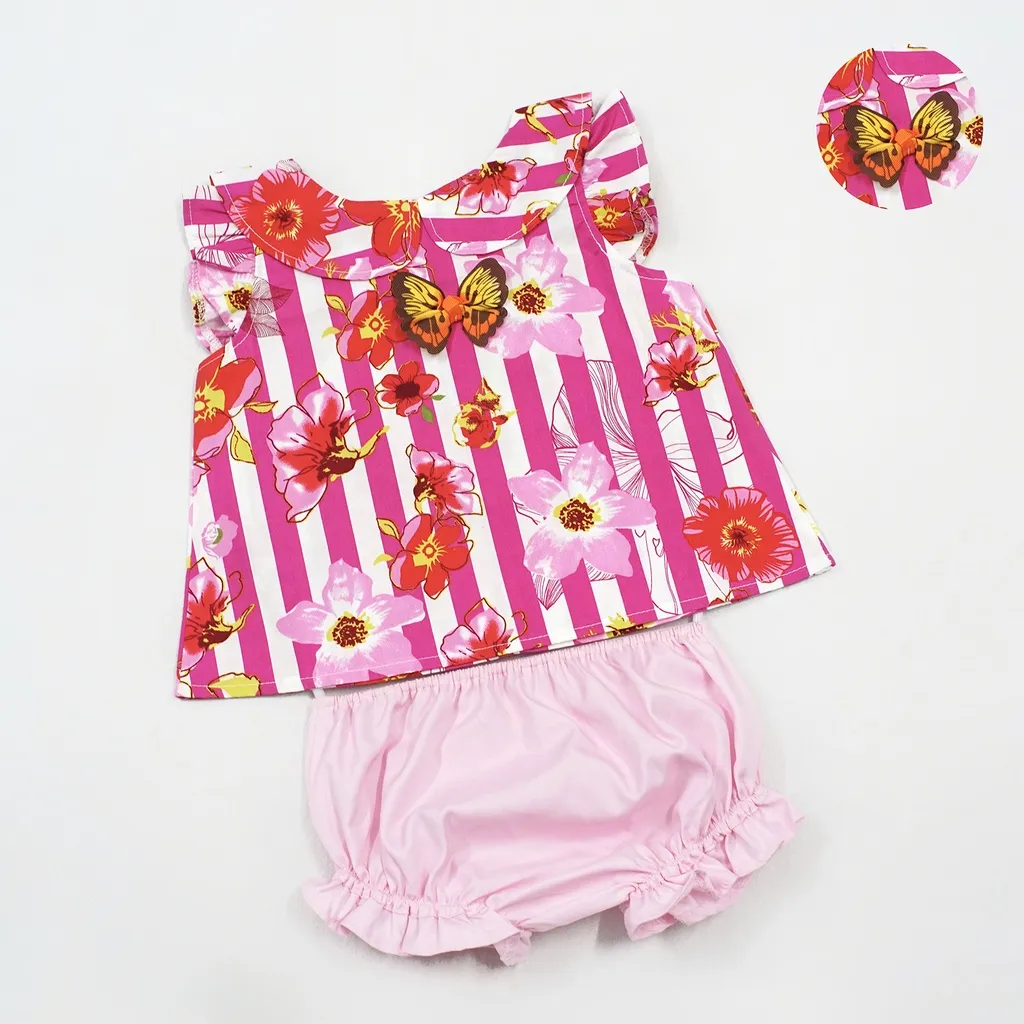 Ảnh Set Quần Áo Bé Gái Tamiuy, Chất Cotton Mềm Mại, Họa Tiết Đáng Yêu Cho Bé Sơ Sinh 1