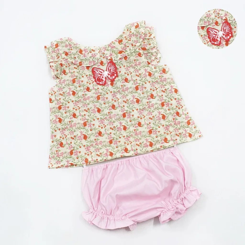 Ảnh Set Quần Áo Bé Gái Tamiuy, Chất Cotton Mềm Mại, Họa Tiết Đáng Yêu Cho Bé Sơ Sinh 2