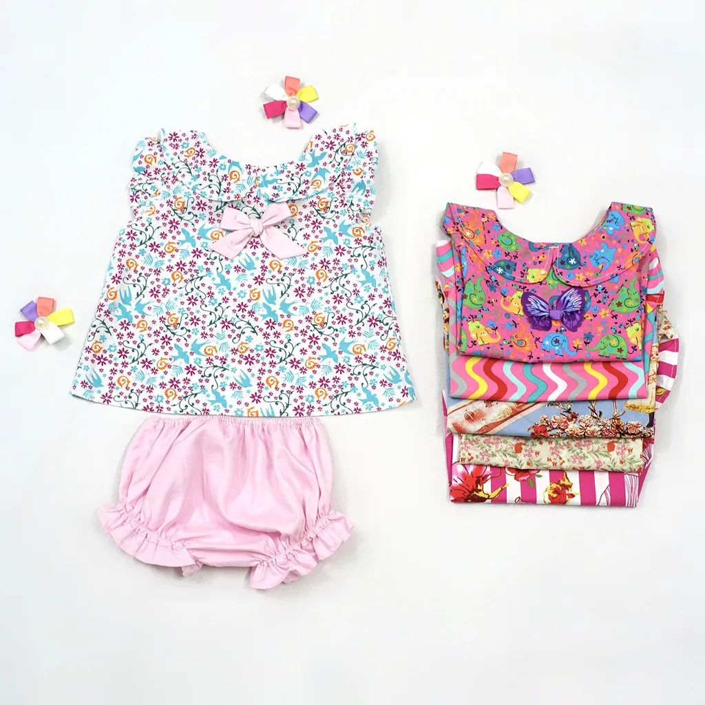 Ảnh Set Quần Áo Bé Gái Tamiuy, Chất Cotton Mềm Mại, Họa Tiết Đáng Yêu Cho Bé Sơ Sinh 3