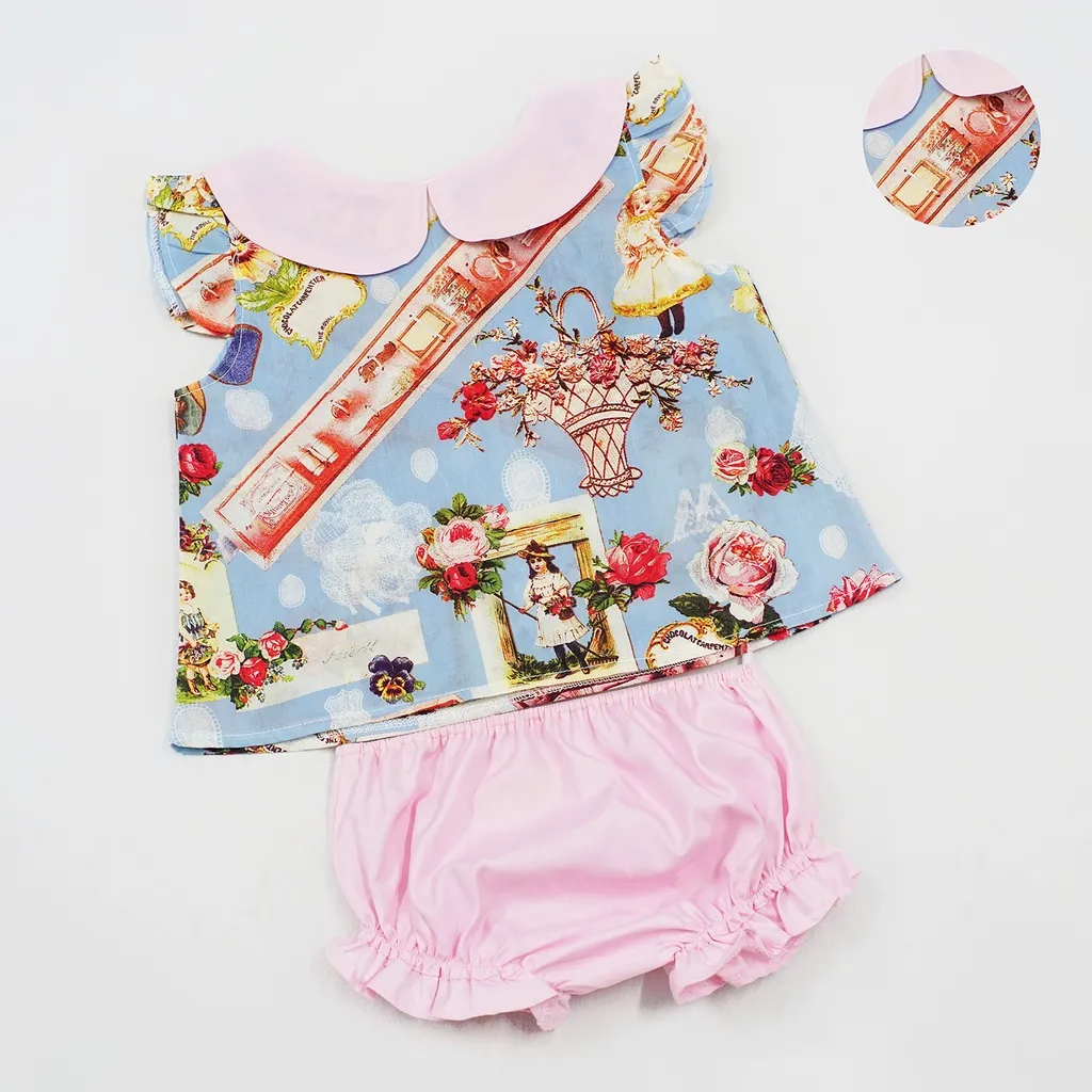 Ảnh Set Quần Áo Bé Gái Tamiuy, Chất Cotton Mềm Mại, Họa Tiết Đáng Yêu Cho Bé Sơ Sinh 4